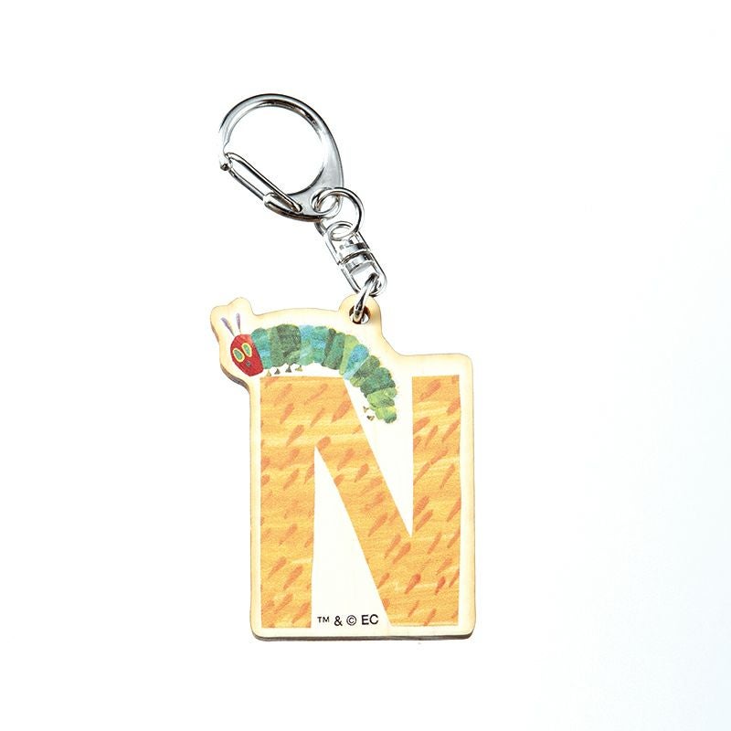 はらぺこあおむし イニシャルウッドキーホルダー/N | グッドなグッズの