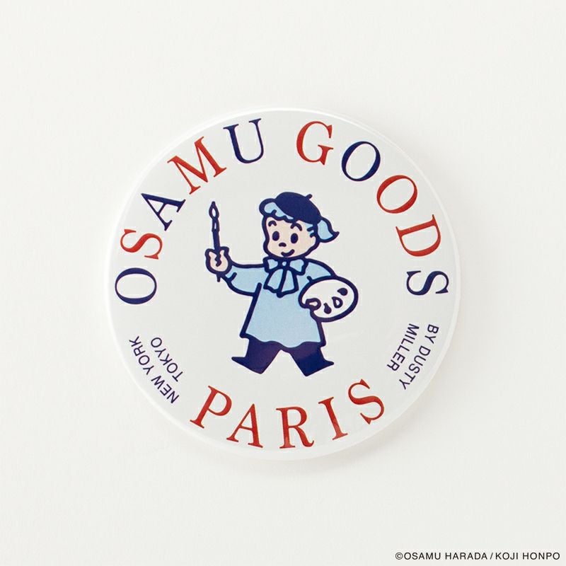 OSAMU GOODS 缶ミラー75π/パリ |イラストレーター原田治氏のグッズの