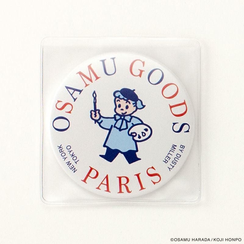 OSAMU GOODS 缶ミラー75π/パリ |イラストレーター原田治氏のグッズの