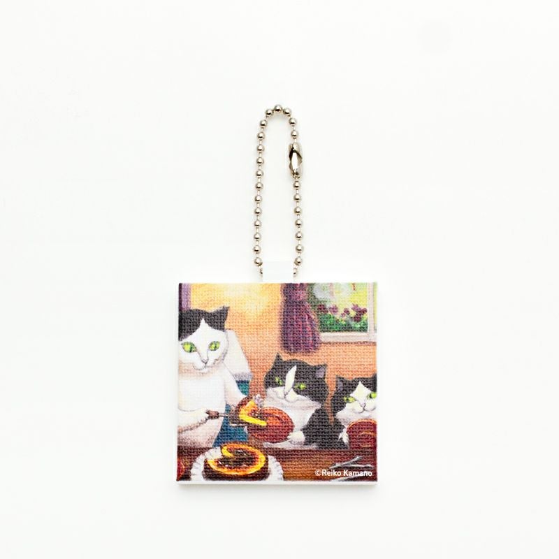 カマノレイコ　ミニキャンバスキーホルダー / おやつはフラン2