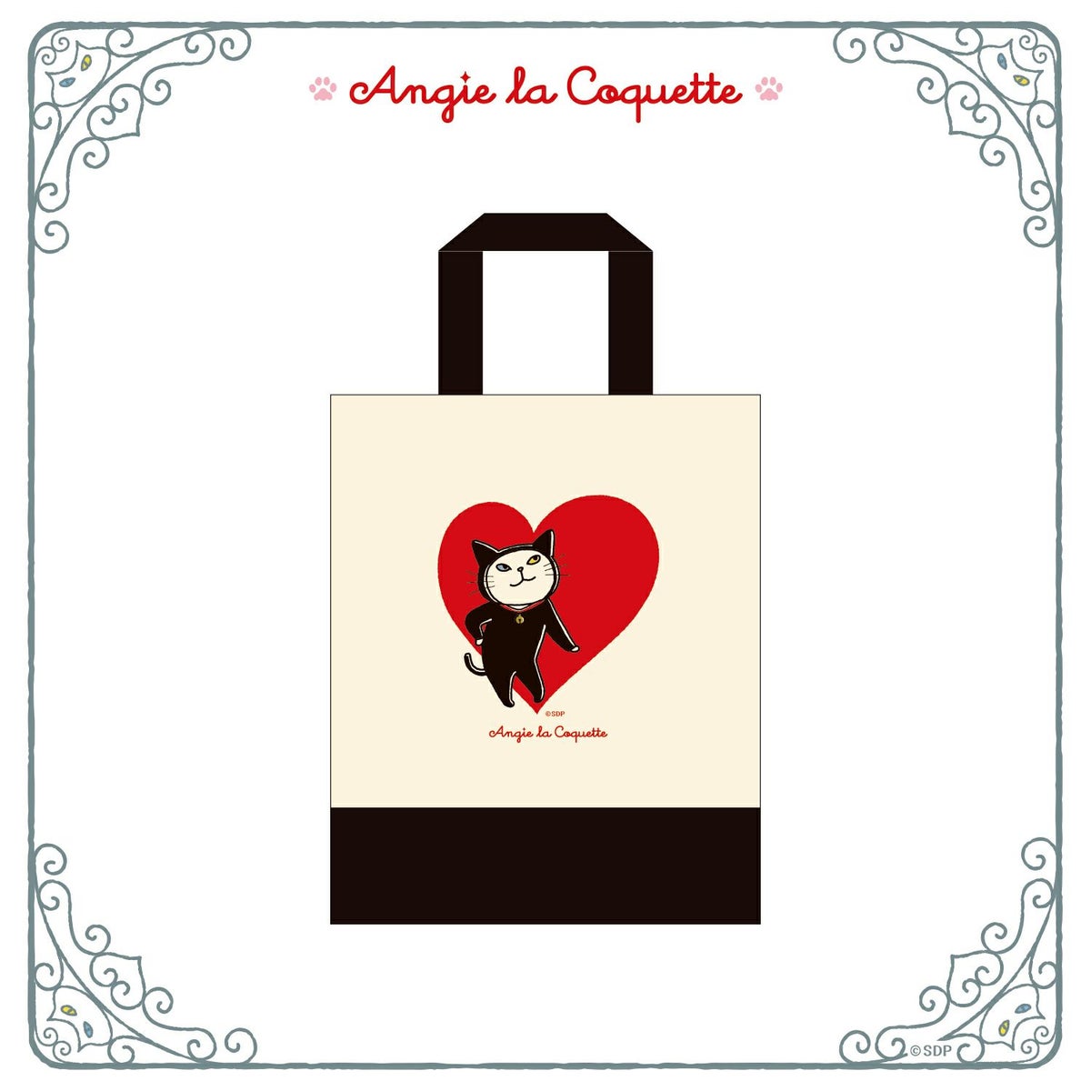 アンジー・ラ・コケット☆麗しのアンジー　A4 トート / BLACK