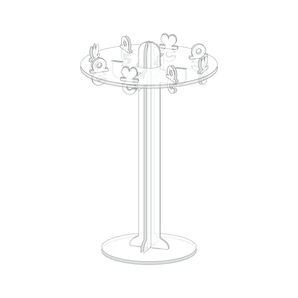 アクリルディスプレイ　タワー