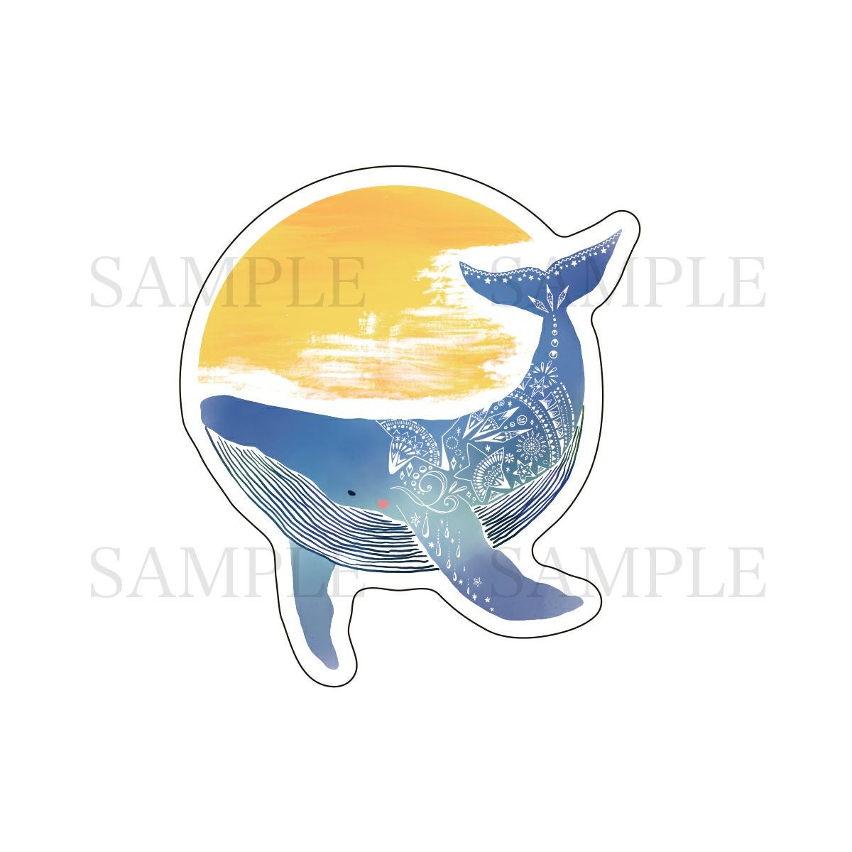 柴尾　ダイカットステッカー / 月くじら