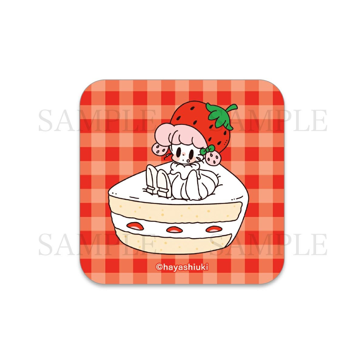 はやしうき　アクリルマグネット / ショートケーキ