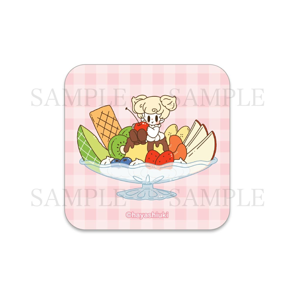 はやしうき　アクリルマグネット / プリンアラモード