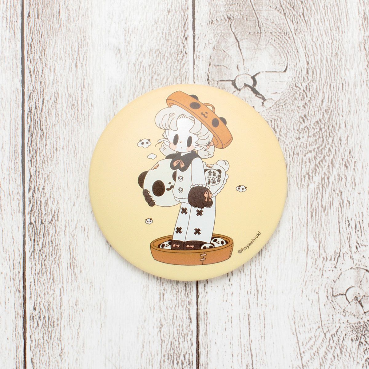 はやしうき　レザふわ缶ミラー