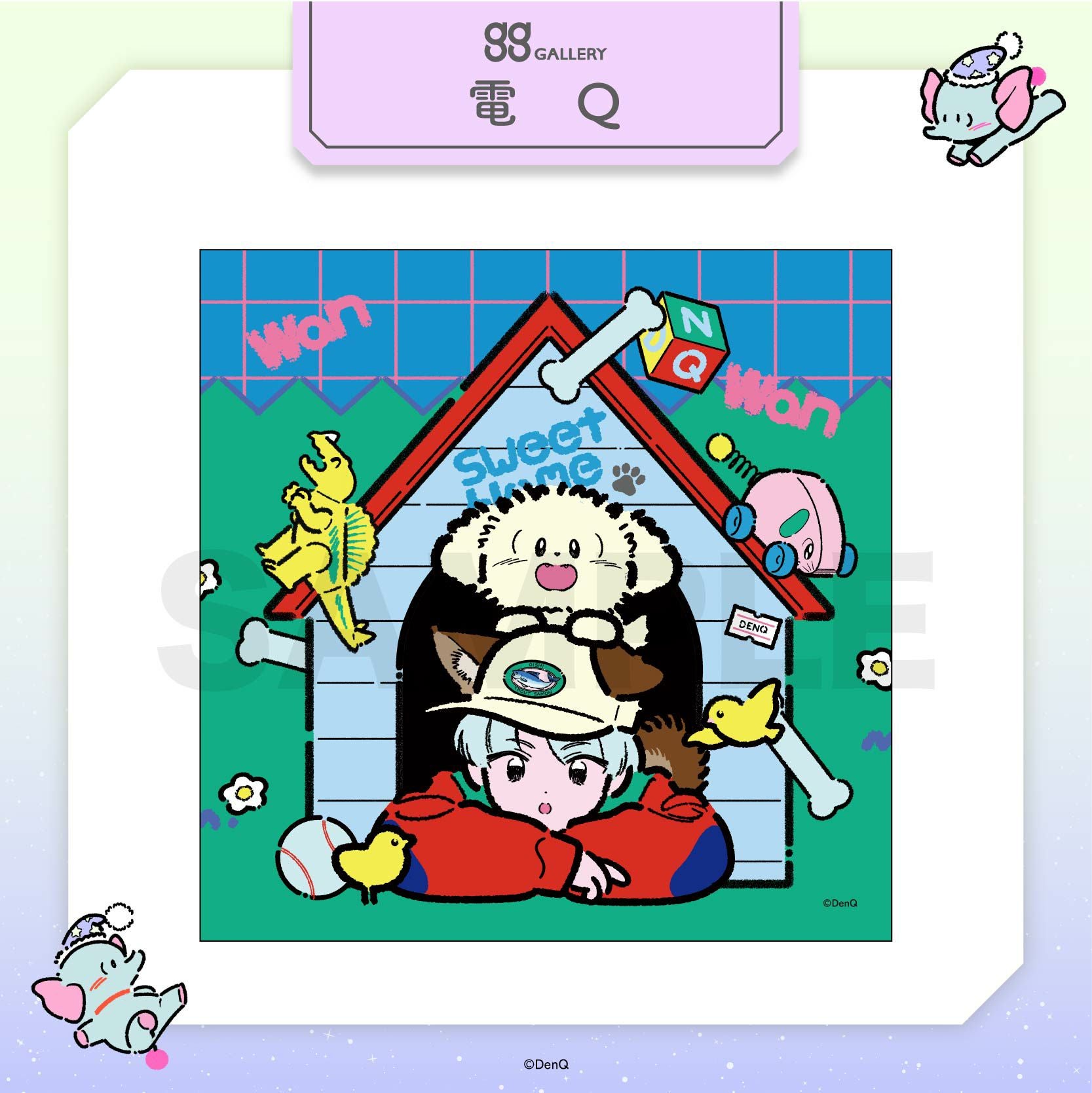 電Q ミニタオル / ワンわんワン | クリエイターグッズの通販ならggGALLERY