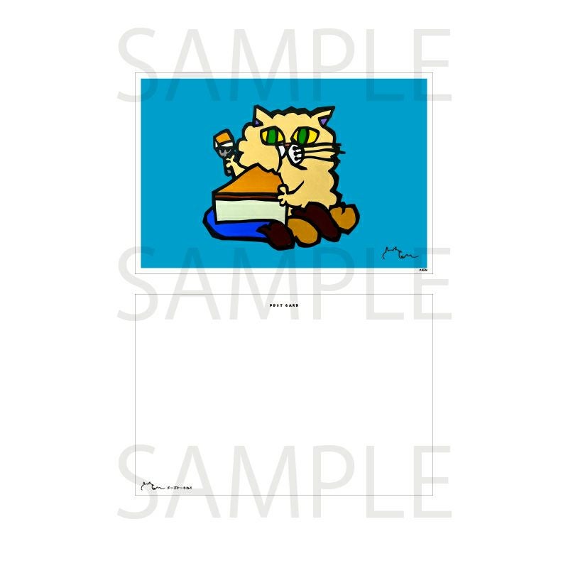 切り絵クリエイター KEN ポストカード / クリームソーダねこ | 切り絵