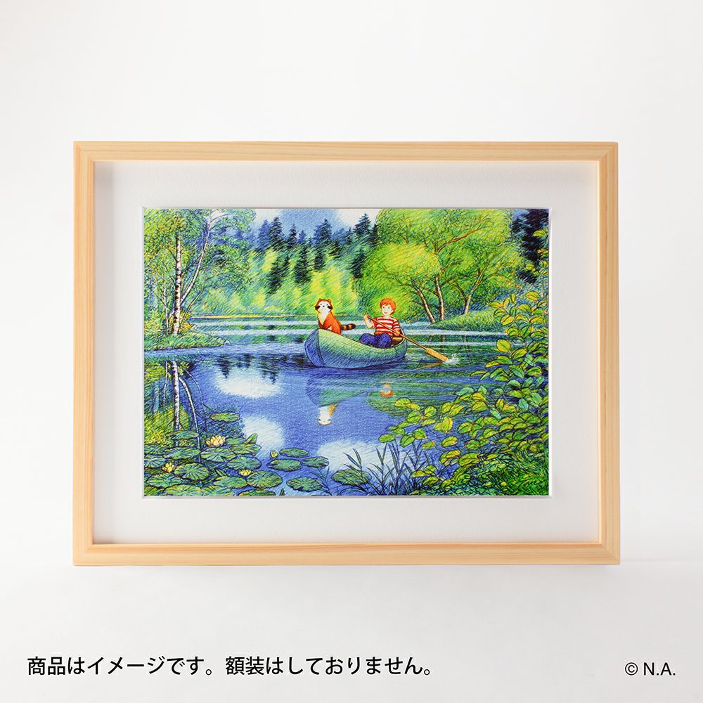 世界名作劇場 キャンバスシート / あらいぐまラスカル『夏の湖
